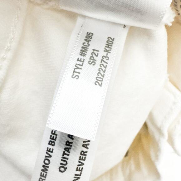 Madewell The Perfect Vintage Jean White Denim Zip Fly Raw Hem Size 25 - Picture 6 of 8